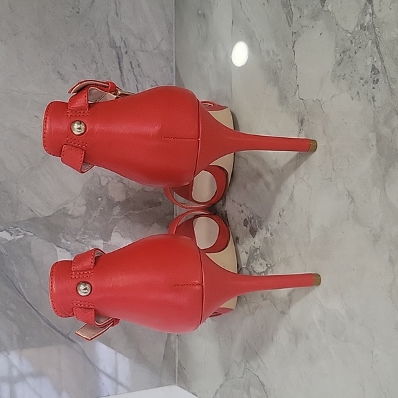 NINE WEST Red Women's Teeya Ankle Strap Dress Sandals Size 7 - Picture 4 of 10